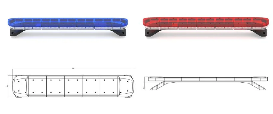LED Lightbar 10-30VDC LED Emergency Light for Police Cars Fire Engine Rescue Vehicle 40