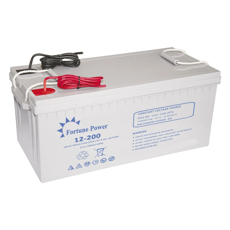 3 Years Warranty with Full Capacity for off Grid System Gel Solar Battery 200ah 12V