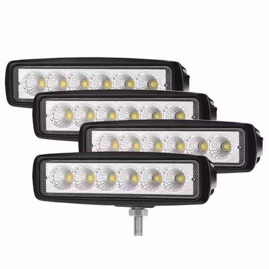 18W 12V 24V LED 미니 작업 조명 보조 자동차 모토 알타 바하 오토바이 헤드 라이트 4X4 오프로드 ATV UTV 헤드 라이트 LED 바 6 인치 LED 작업 표시 줄